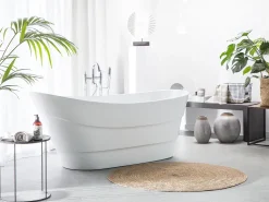 Beliani Kylpyamme Vapaasti Seisova Valkoinen 170 X 73 Cm Buenavista Shop