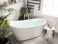 Beliani Kylpyamme Vapaasti Seisova Valkoinen 170 X 73 Cm Buenavista Shop