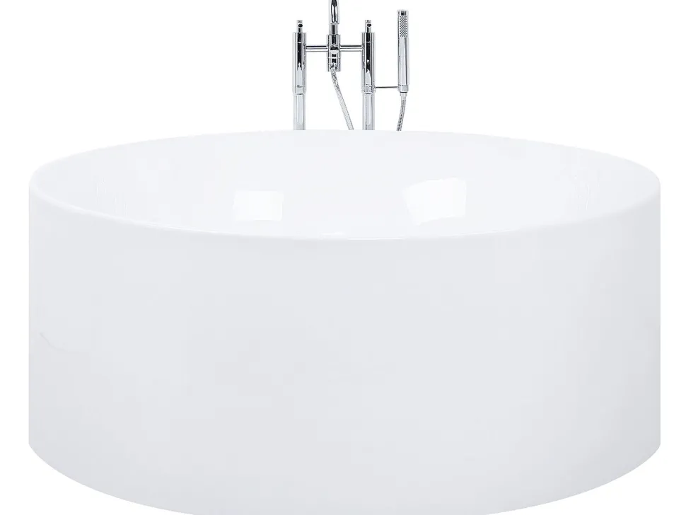 Beliani Kylpyamme Vapaasti Seisova Valkoinen 140 Cm Ibiza Outlet