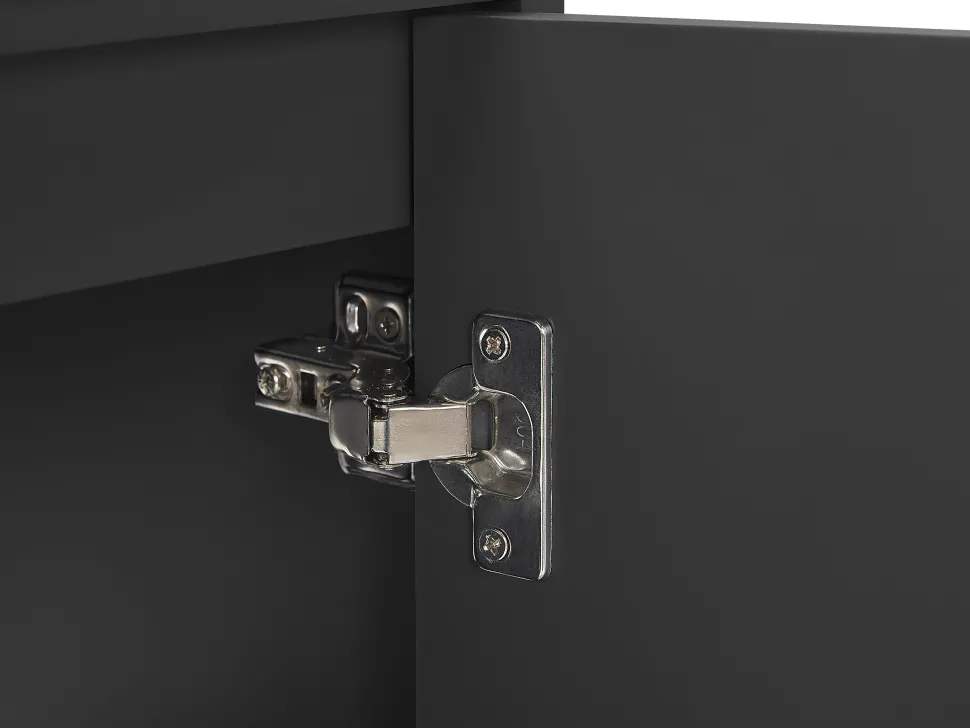 Beliani Kylpyhuoneen Kalusteet 3 Osaa Vaalea Puu/Musta 100 Cm Teruel Clearance