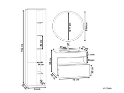 Beliani Kylpyhuoneen Kalusteet 3 Osaa Harmaa Figueres Best