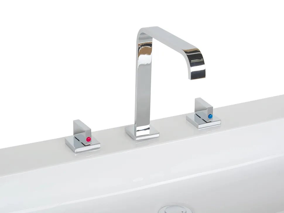 Beliani Kylpyhuoneen Kalusteet 3 Osaa Vaalea Puu Almeria Store