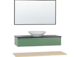 Beliani Kylpyhuoneen Kalusteet 4 Osaa Vihrea/Vaalea Puu Zaragoza Best Sale