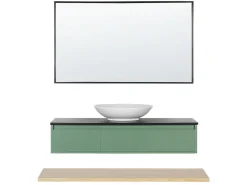 Beliani Kylpyhuoneen Kalusteet 4 Osaa Vihrea/Vaalea Puu Zaragoza Best Sale