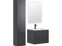 Beliani Kylpyhuoneen Kalusteet 4 Osaa Musta Tudela Clearance