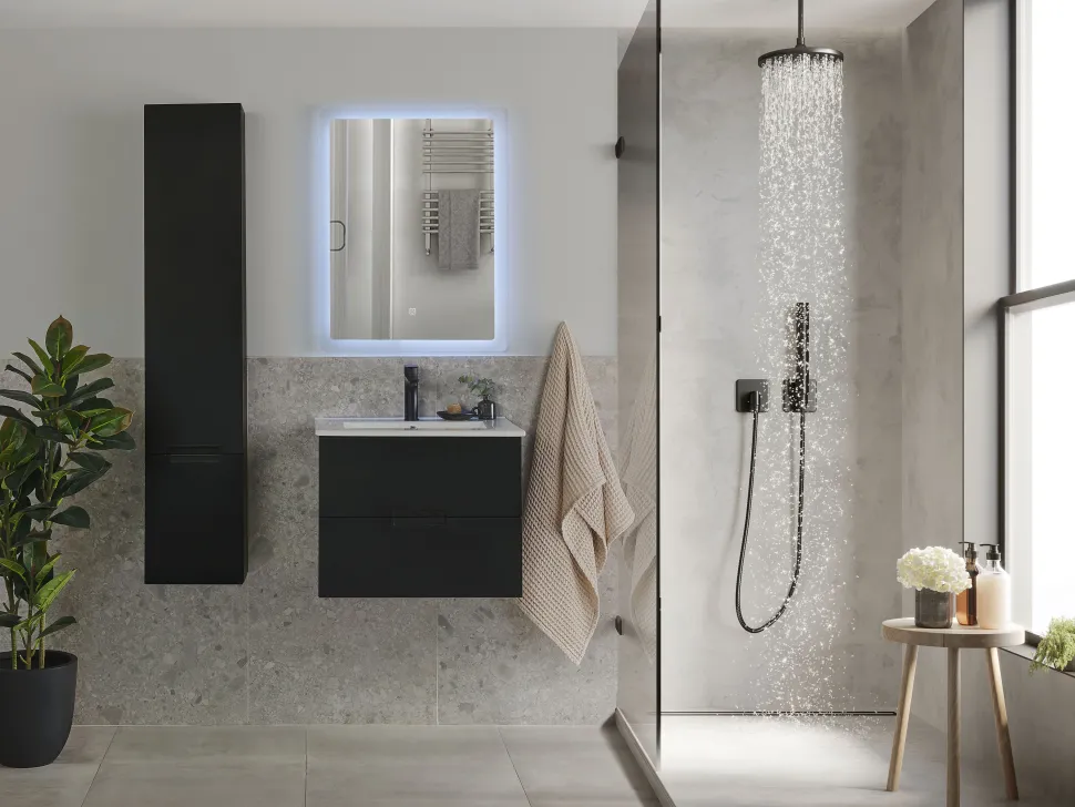 Beliani Kylpyhuoneen Kalusteet 4 Osaa Musta Tudela Clearance