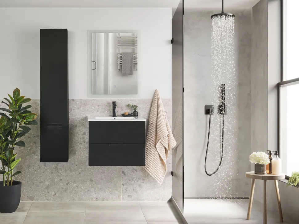 Beliani Kylpyhuoneen Kalusteet 4 Osaa Musta Tudela Clearance