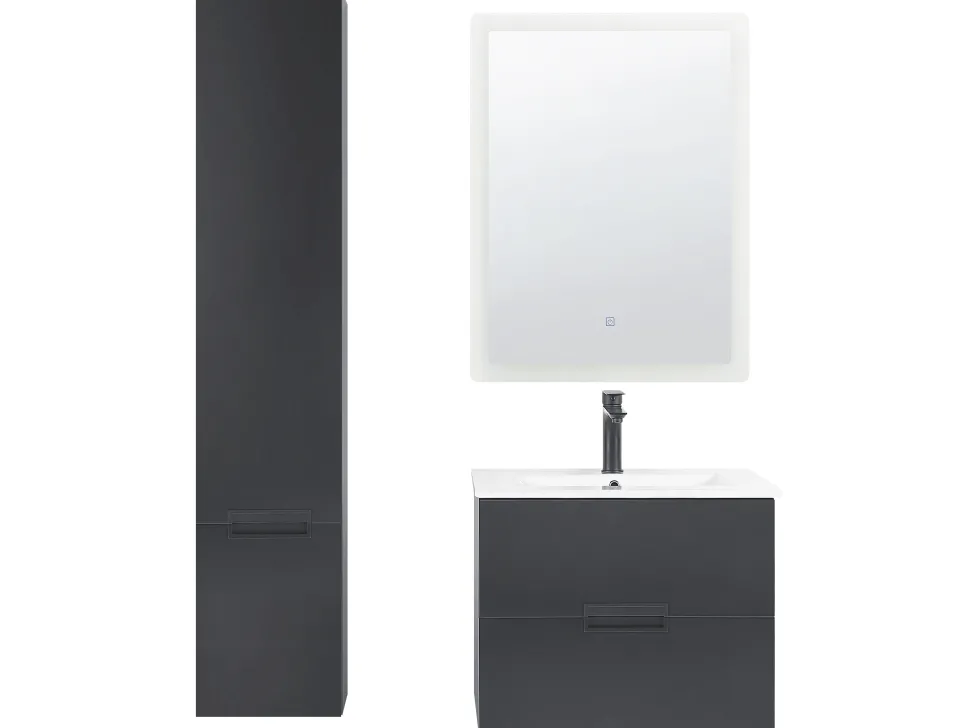 Beliani Kylpyhuoneen Kalusteet 4 Osaa Musta Tudela Clearance