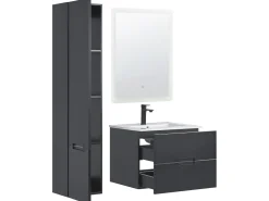 Beliani Kylpyhuoneen Kalusteet 4 Osaa Musta Tudela Clearance