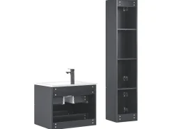 Beliani Kylpyhuoneen Kalusteet 4 Osaa Musta Tudela Clearance