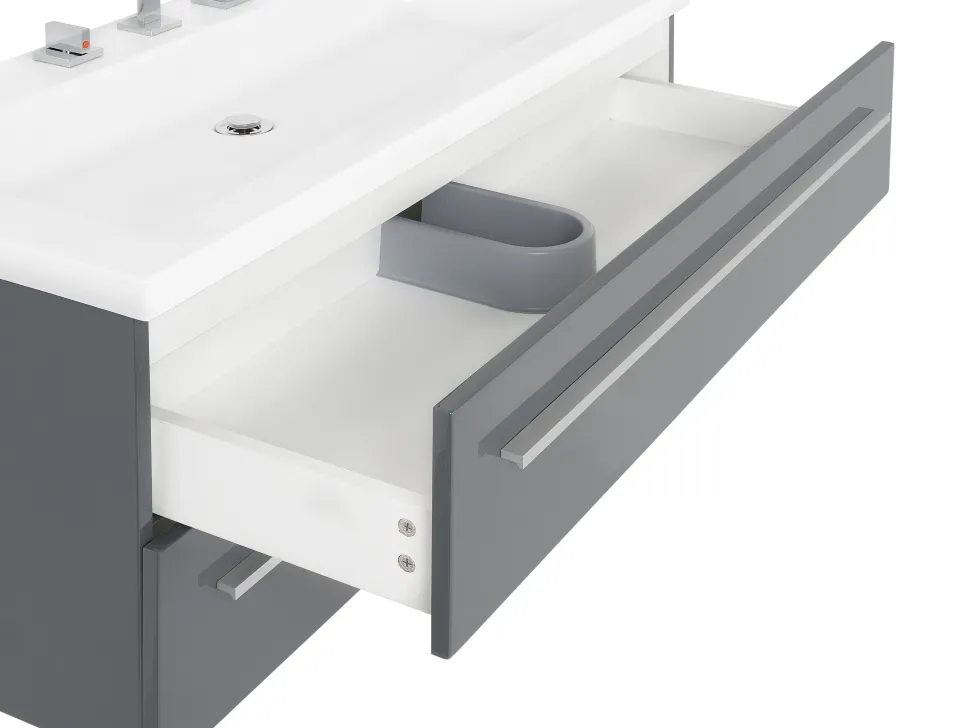 Beliani Kylpyhuoneen Kalusteet 3 Osaa Harmaa Almeria Sale