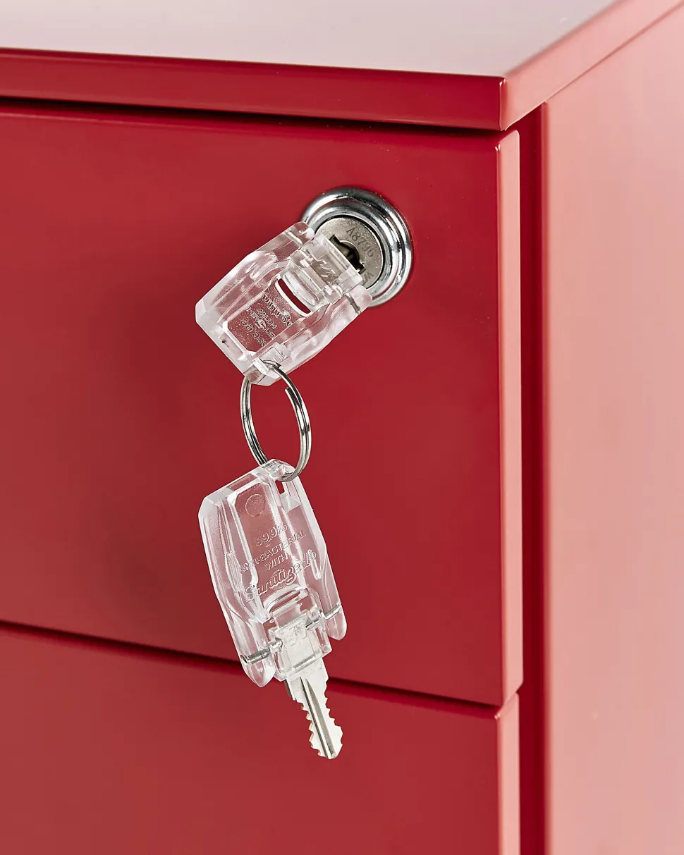 Beliani Laatikosto Metalli 3 Laatikkoa Punainen Bolsena Sale