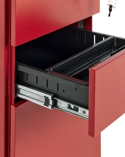 Beliani Laatikosto Metalli 3 Laatikkoa Punainen Bolsena Sale