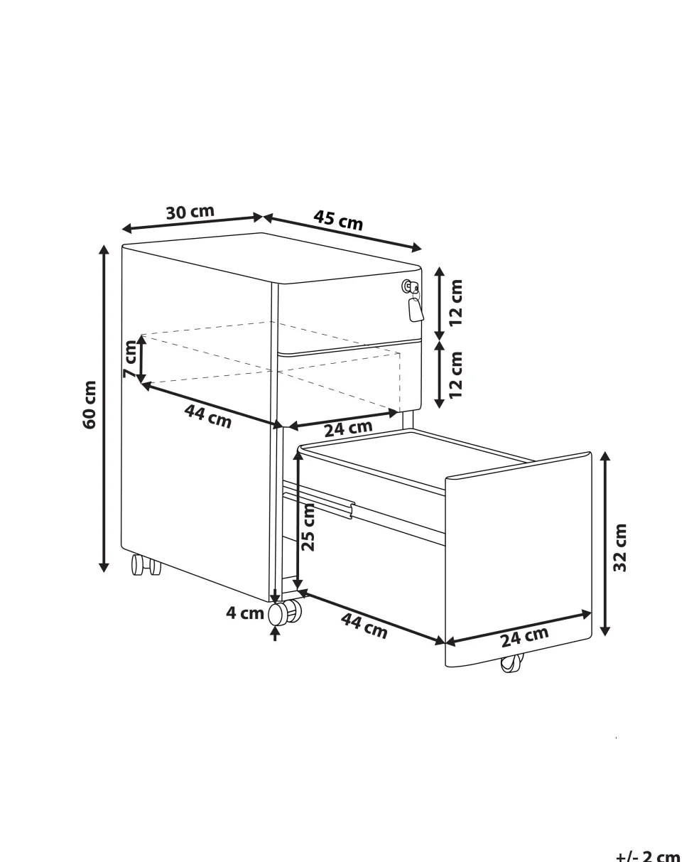 Beliani Laatikosto Metalli 3 Laatikkoa Punainen Bolsena Sale