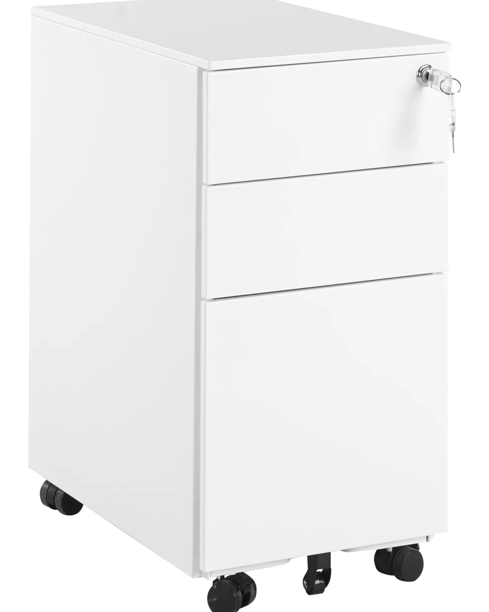 Beliani Laatikosto Metalli 3 Laatikkoa Valkoinen Bolsena New