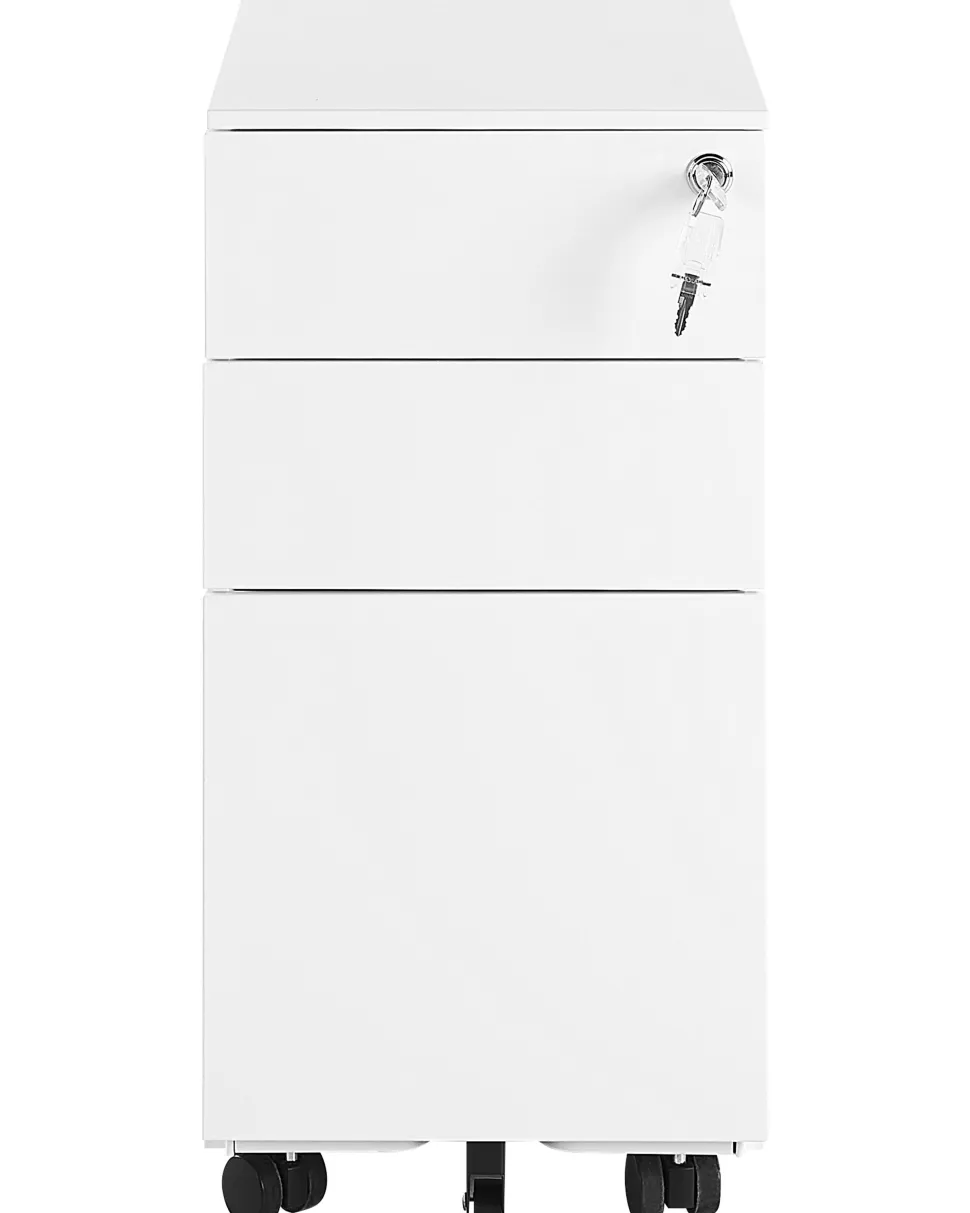 Beliani Laatikosto Metalli 3 Laatikkoa Valkoinen Bolsena New