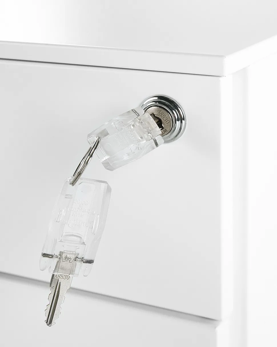 Beliani Laatikosto Metalli 3 Laatikkoa Valkoinen Bolsena New