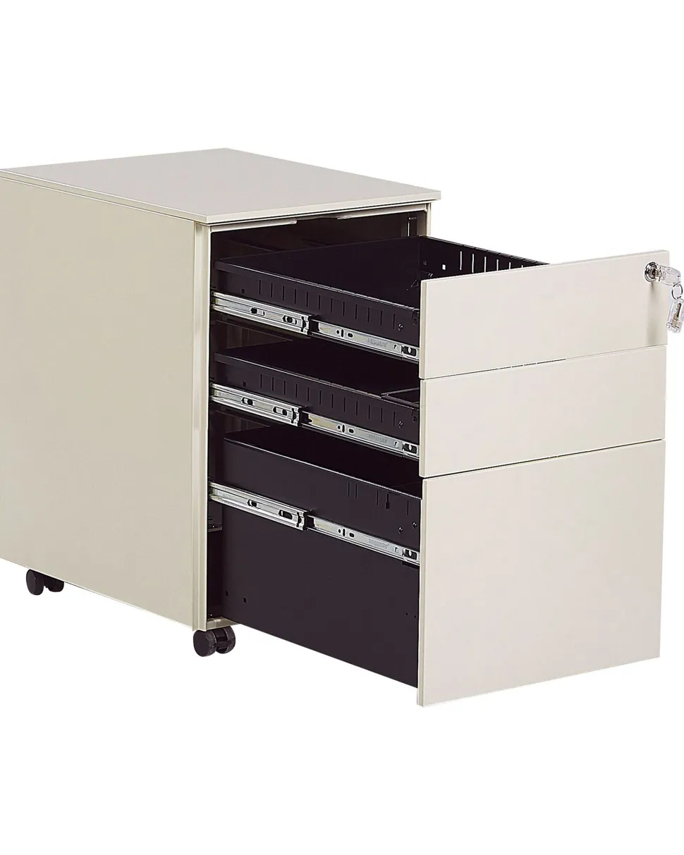 Beliani Laatikosto Teras 3 Laatikkoa Vaalea Beige Cami Flash Sale