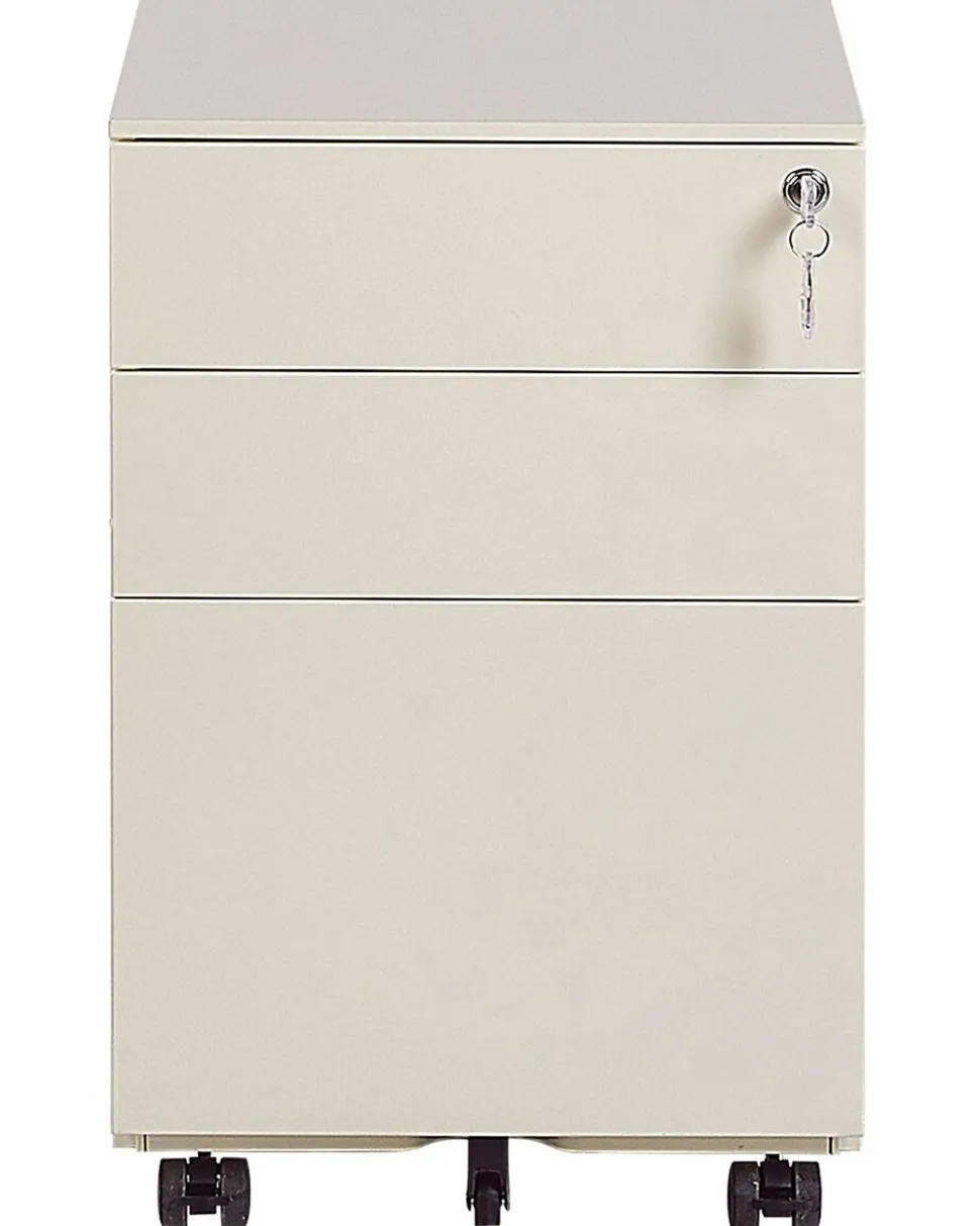 Beliani Laatikosto Teras 3 Laatikkoa Vaalea Beige Cami Flash Sale