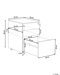 Beliani Laatikosto Teras 3 Laatikkoa Vaalea Beige Cami Flash Sale