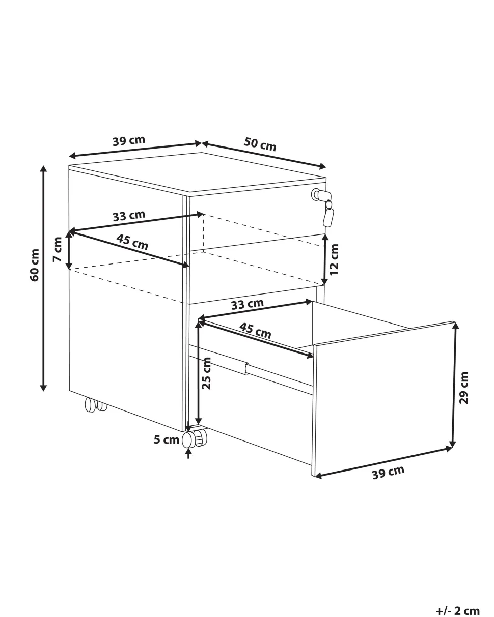 Beliani Laatikosto Teras 3 Laatikkoa Vaalea Beige Cami Flash Sale