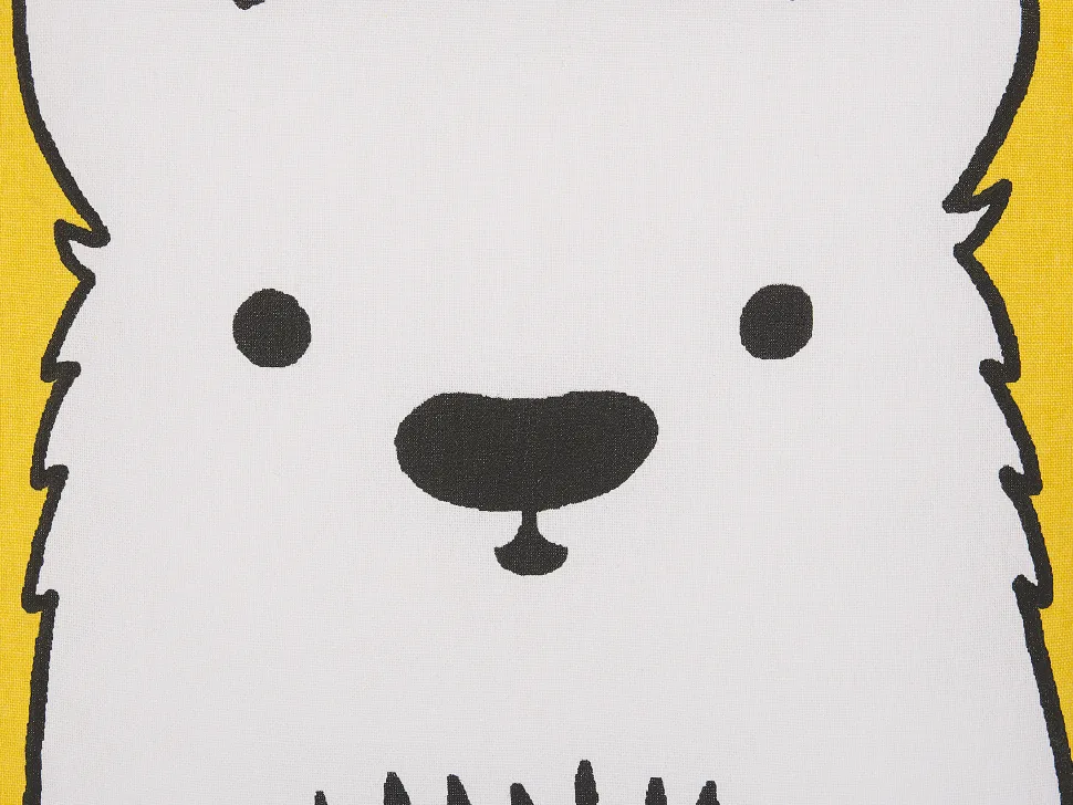 Beliani Lasten Tyyny Karhu 45 X 45 Cm Keltainen Waranasi Cheap