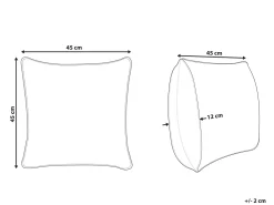 Beliani Lasten Tyyny Karhu 45 X 45 Cm Keltainen Waranasi Cheap