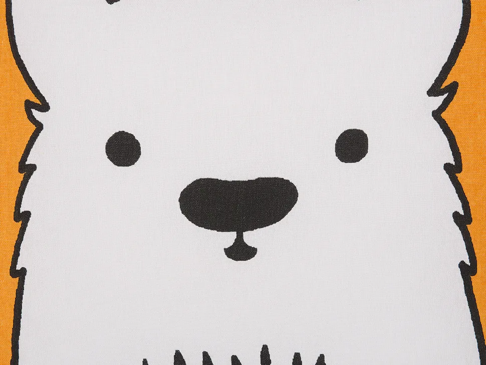 Beliani Lasten Tyyny Karhu 45 X 45 Cm Oranssi Waranasi Clearance