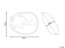 Beliani Lasten Tyyny Kettu 50 X 40 Cm Harmaa Dhanbad Store