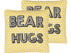 Beliani Lasten Tyyny 2Kpl 40 X 40 Cm Keltainen Radzkot Online