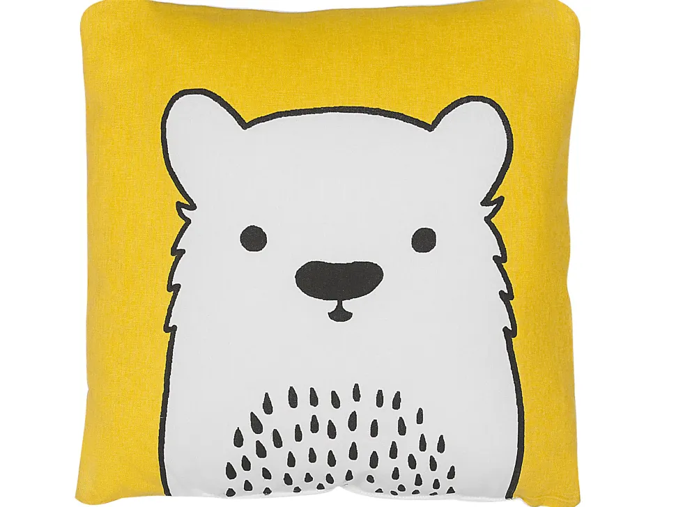 Beliani Lasten Tyyny 2Kpl 45 X 45 Cm Keltainen Waranasi New