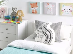 Beliani Lasten Tyyny Orava 42 X 48 Cm Musta/Valkoinen Kolkata Flash Sale