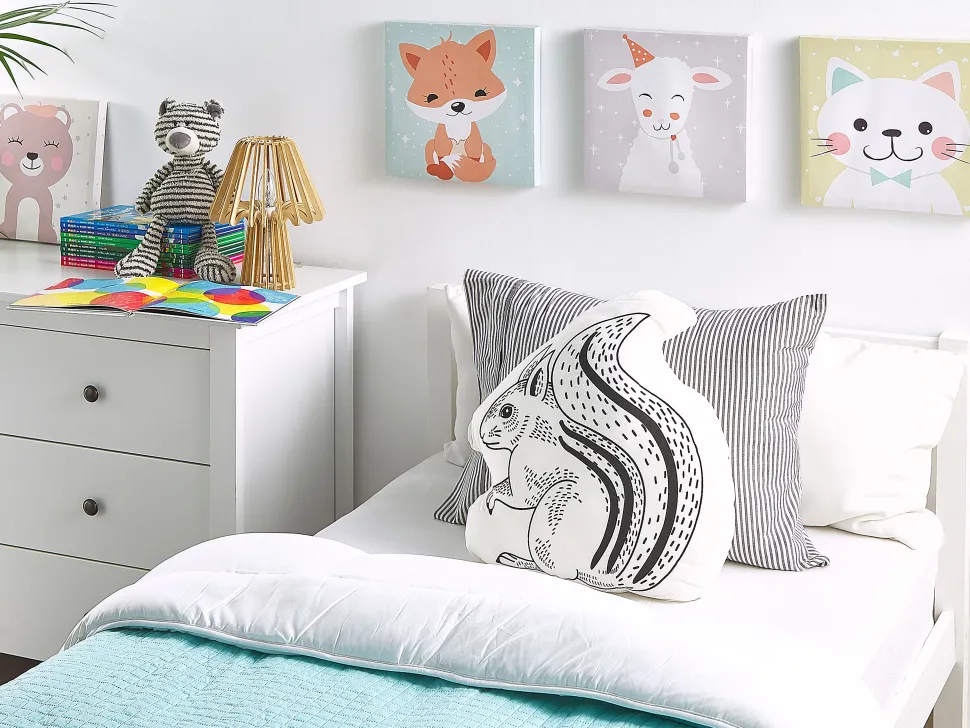 Beliani Lasten Tyyny Orava 42 X 48 Cm Musta/Valkoinen Kolkata Flash Sale