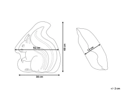 Beliani Lasten Tyyny Orava 42 X 48 Cm Musta/Valkoinen Kolkata Flash Sale