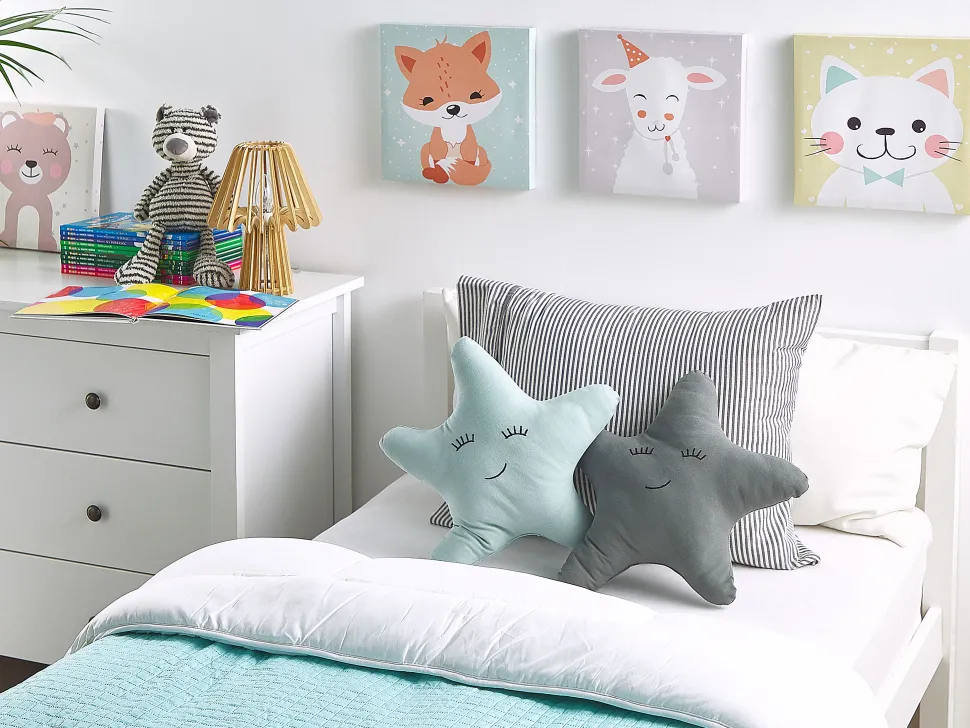 Beliani Lasten Tyyny Tahti 40 X 40 Cm Harmaa Bhopal Best