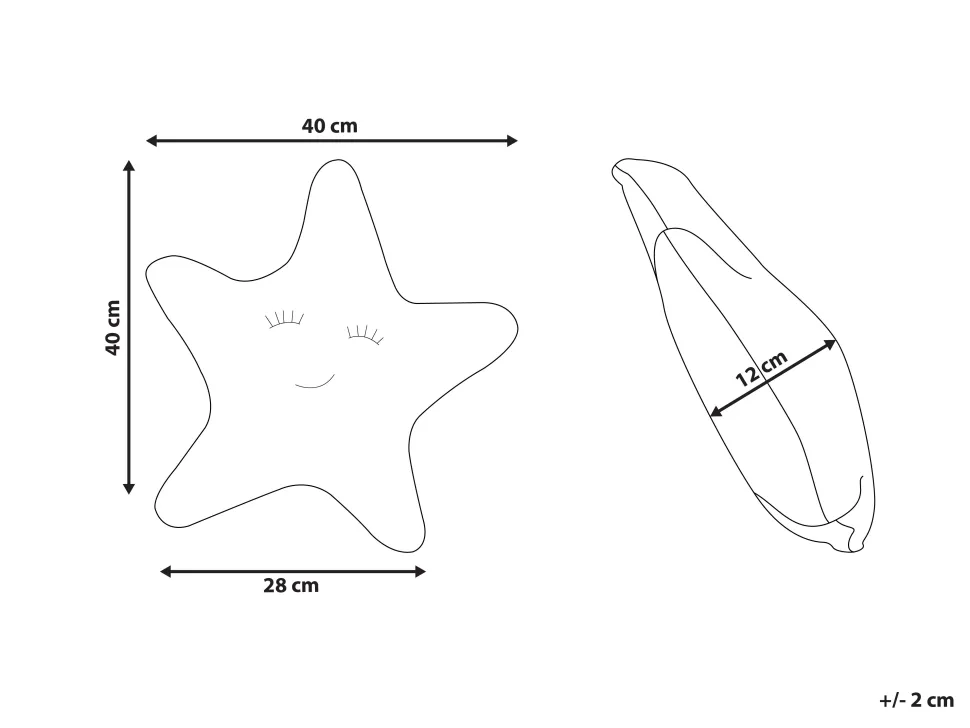 Beliani Lasten Tyyny Tahti 40 X 40 Cm Harmaa Bhopal Best