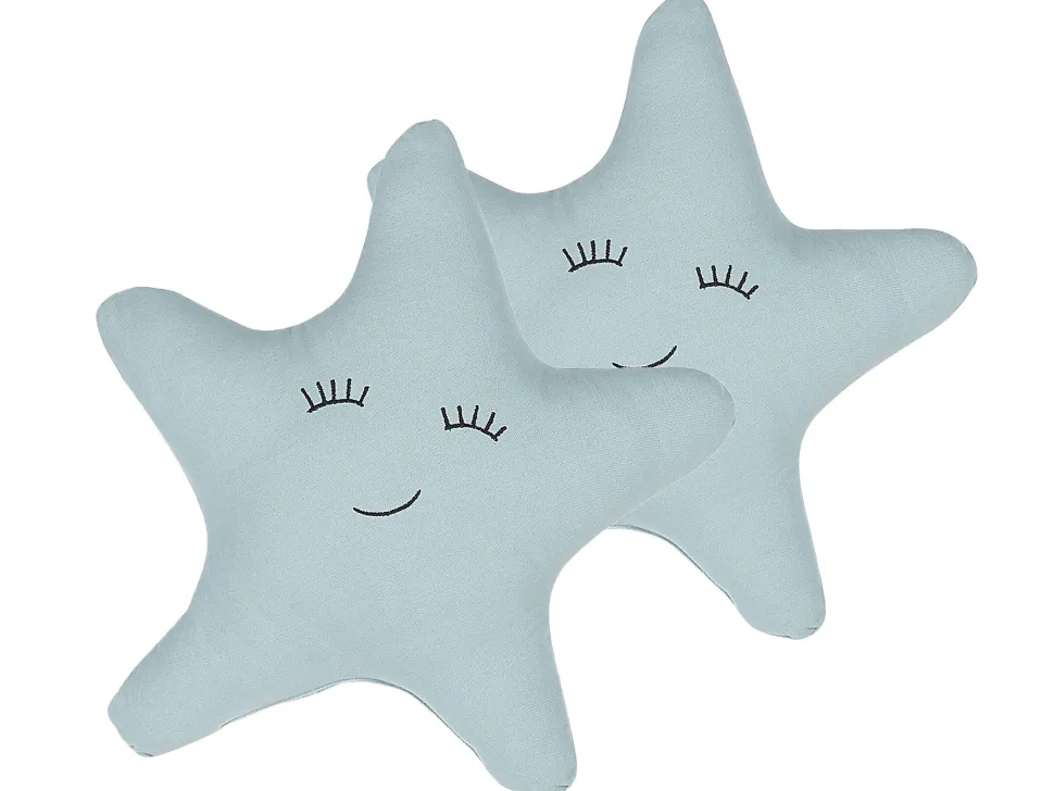 Beliani Lasten Tyyny Tahti 2Kpl 40 X 40 Cm Sininen Bhopal Best