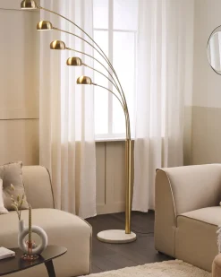 Beliani Lattiavalaisin 5 Polttimoa Metalli Kulta Flinders Best Sale