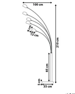 Beliani Lattiavalaisin 5 Polttimoa Metalli Kulta Flinders Best Sale