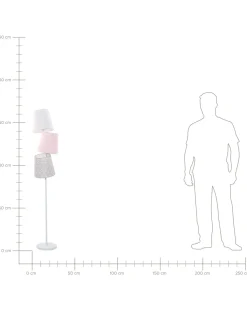 Beliani Lattiavalaisin 3 Polttimoa Metalli Monivarinen Rio Grande Fashion