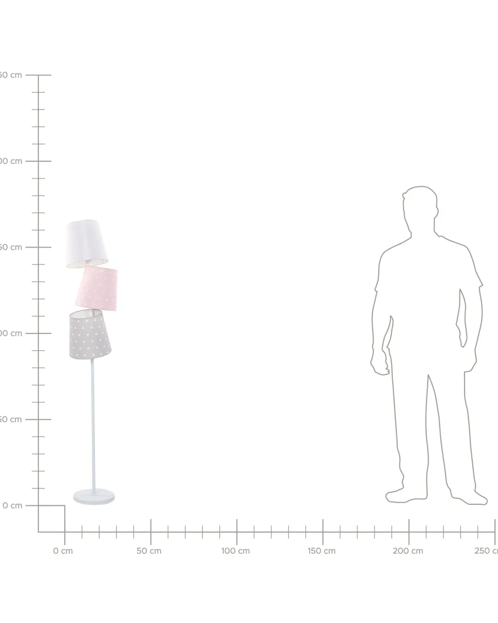 Beliani Lattiavalaisin 3 Polttimoa Metalli Monivarinen Rio Grande Fashion