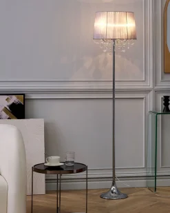 Beliani Lattiavalaisin 3 Polttimoa Metalli Vaaleanharmaa Evans Best Sale