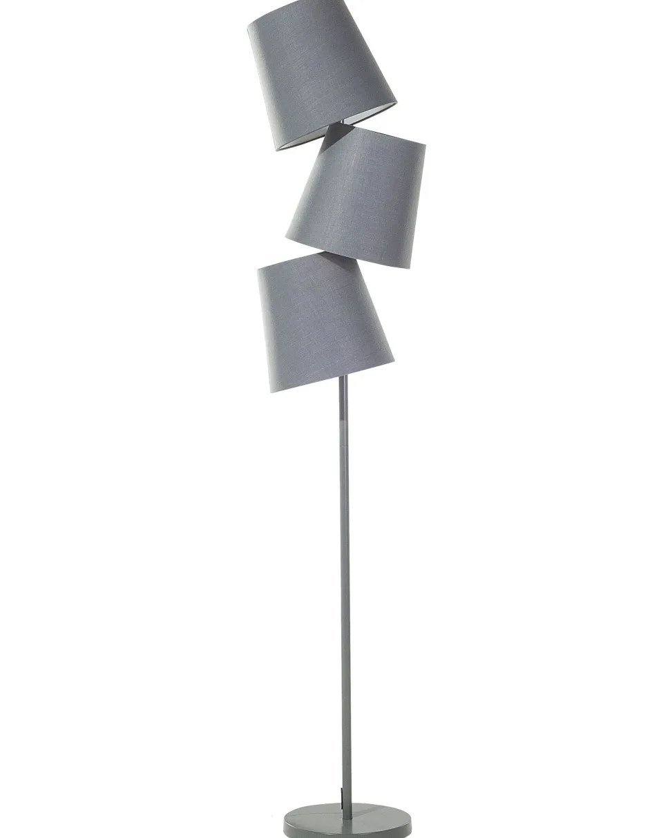 Beliani Lattiavalaisin 3 Polttimoa Metalli Harmaa Rio Grande Sale