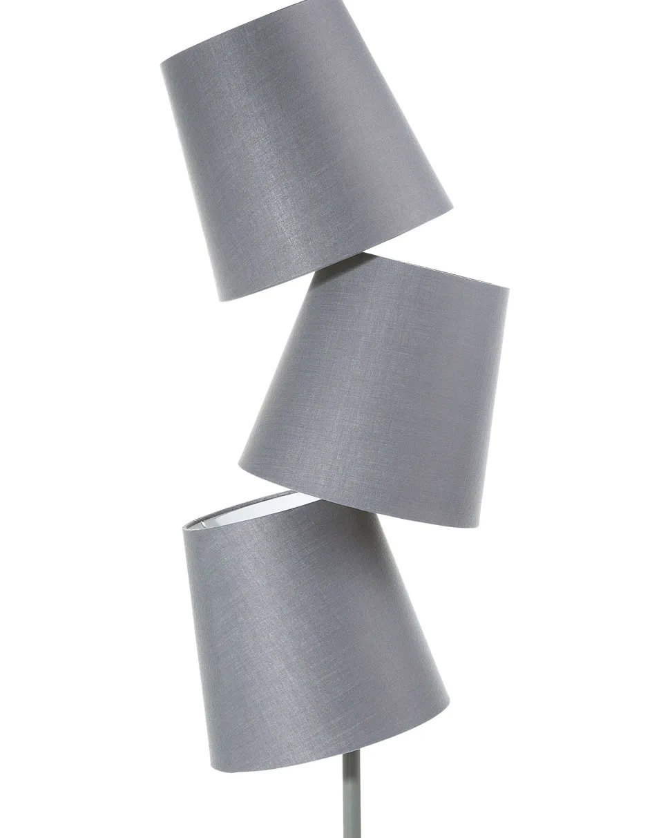 Beliani Lattiavalaisin 3 Polttimoa Metalli Harmaa Rio Grande Sale