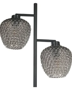 Beliani Lattiavalaisin 2 Polttimoa Lasi Harmaa Sherry Clearance