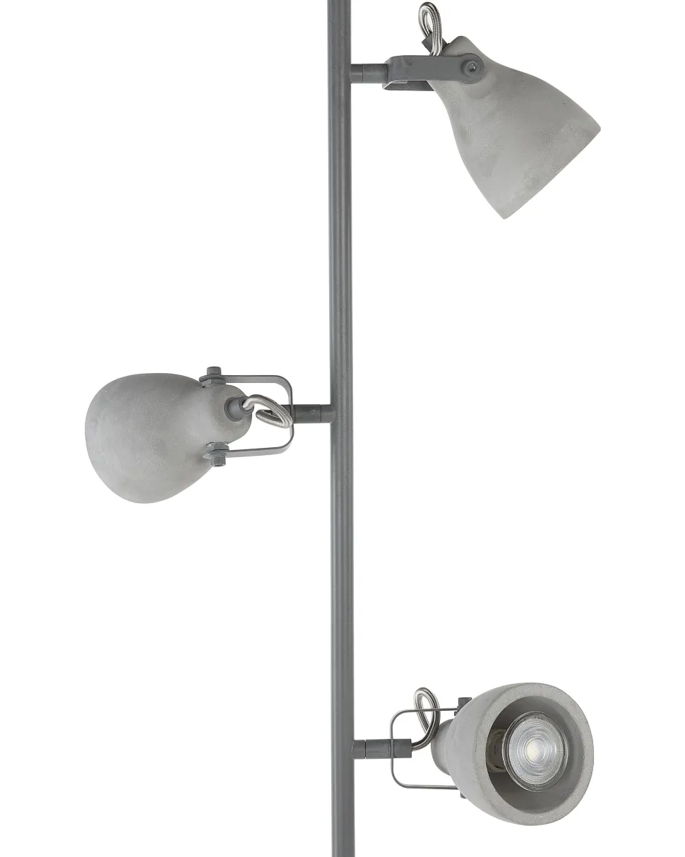 Beliani Lattiavalaisin 3 Polttimoa Betoni Vaaleanharmaa Mistago Sale