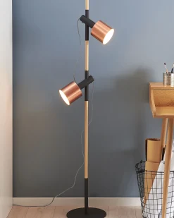 Beliani Lattiavalaisin 2 Polttimoa Tammi Musta Owens Discount