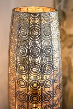 Beliani Lattiavalaisin Metalli Hopea Maringa Sale