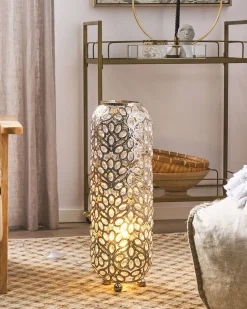 Beliani Lattiavalaisin Metalli Hopea Volta Best Sale