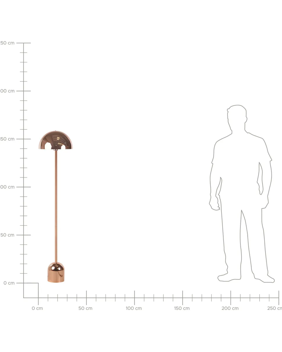 Beliani Lattiavalaisin Metalli Kupari Macasia Store